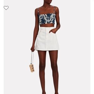 CITIZENS OF HUMANITY White Beatnik Distressed Denim Mini Skirt - New with Tags